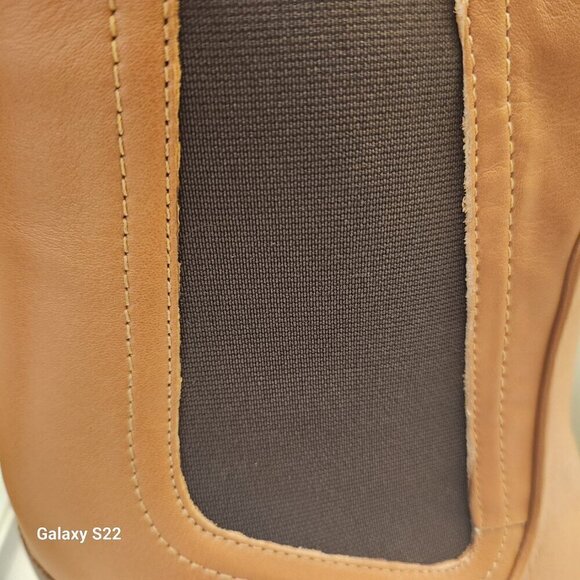 TED BAKER London Daphina Women's Boots Tan Leather Heeled Ankle Chelsea Size 9.5 - Picture 3 of 15